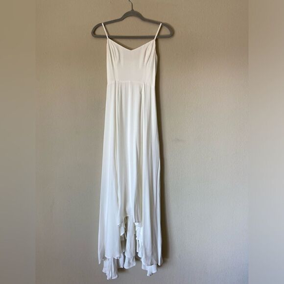 Reformation Sorrento Midi White Dress High Low Size 0 - Picture 8 of 11